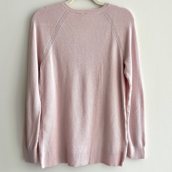 GAP Blush Pink V-Neck Women's Sweater, High-Low Lightweight Knit Sweater, Med - Picture 12 of 16